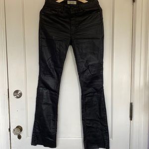 Free people coated jeans (leather looking)